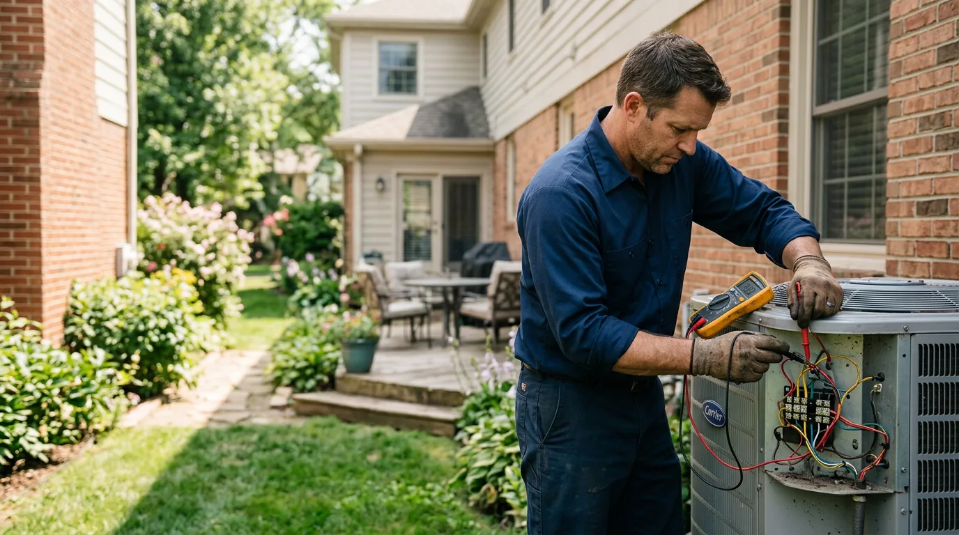 HVAC technician working near Lynchburg, OH